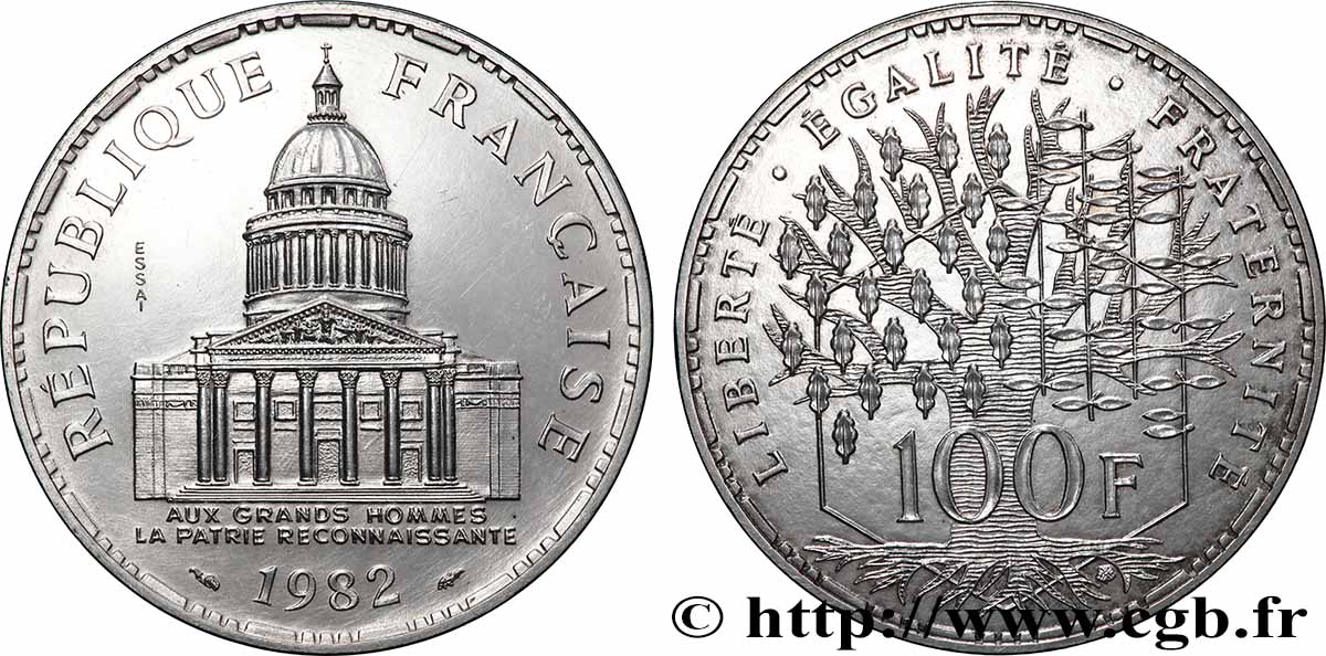 Essai de 100 francs Panthéon 1982 Pessac F.451/1 SUP+ 
