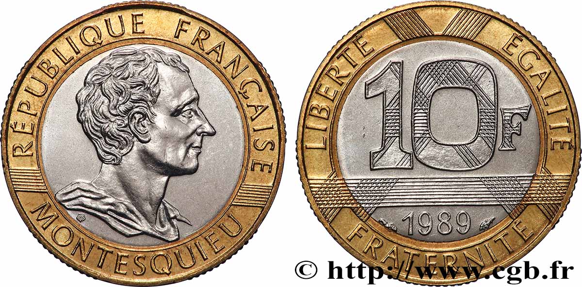 10 francs Montesquieu 1989  F.376/2 FDC 