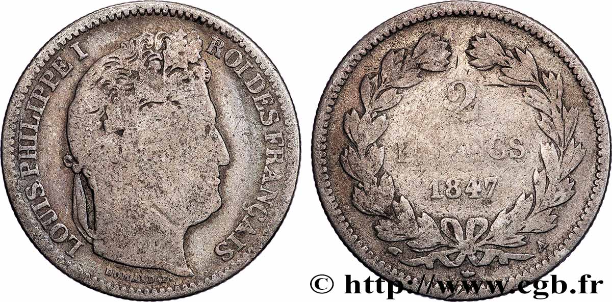 2 francs Louis-Philippe 1847 Paris F.260/112 q.B 