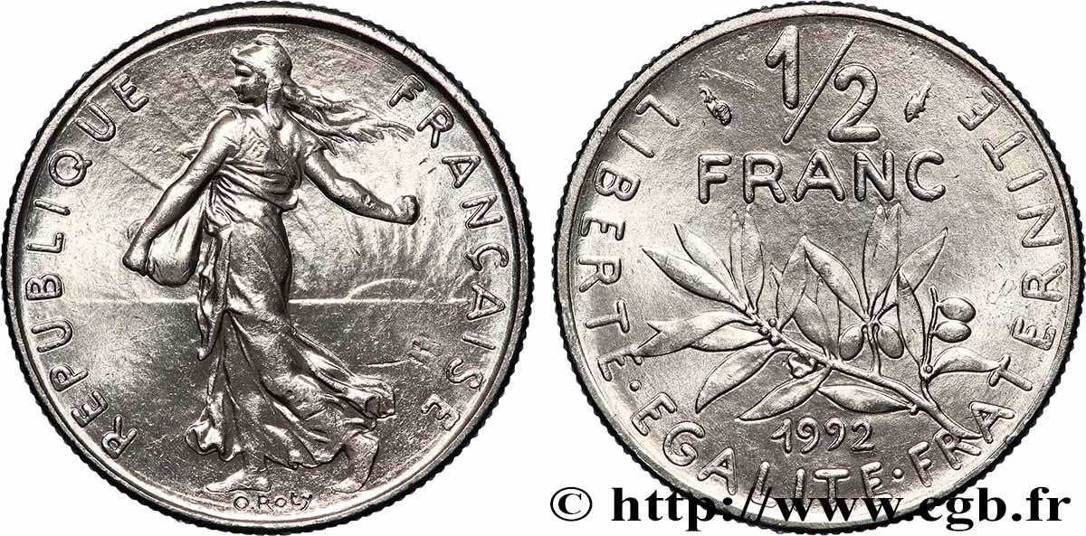 1/2 franc Semeuse 1992 Pessac F.198/32 MS 