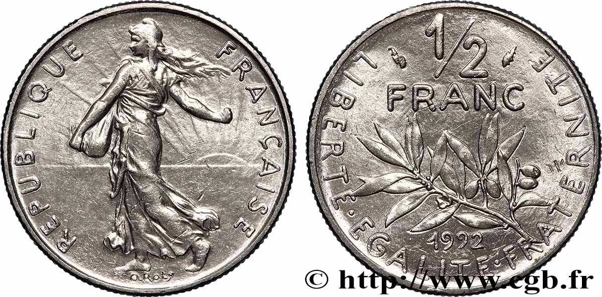 1/2 franc Semeuse 1992 Pessac F.198/32 fST 