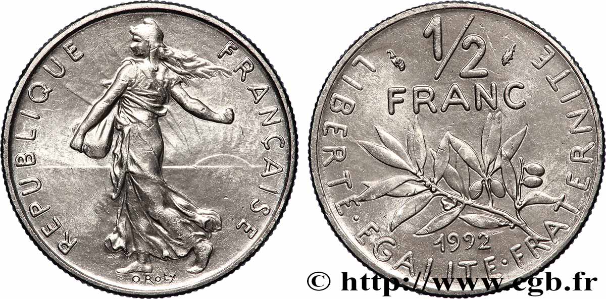 1/2 franc Semeuse 1992 Pessac F.198/32 MS 