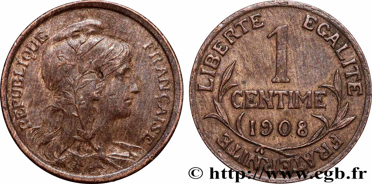 1 centime Daniel-Dupuis 1908 Paris F.105/10 fSS 