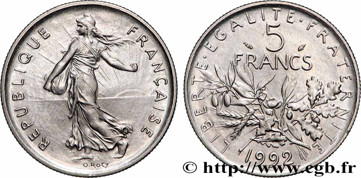 5 francs Semeuse, nickel 1992 Pessac F.341/25 MS 
