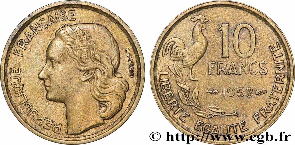 10 francs Guiraud 1953  F.363/8 SPL 