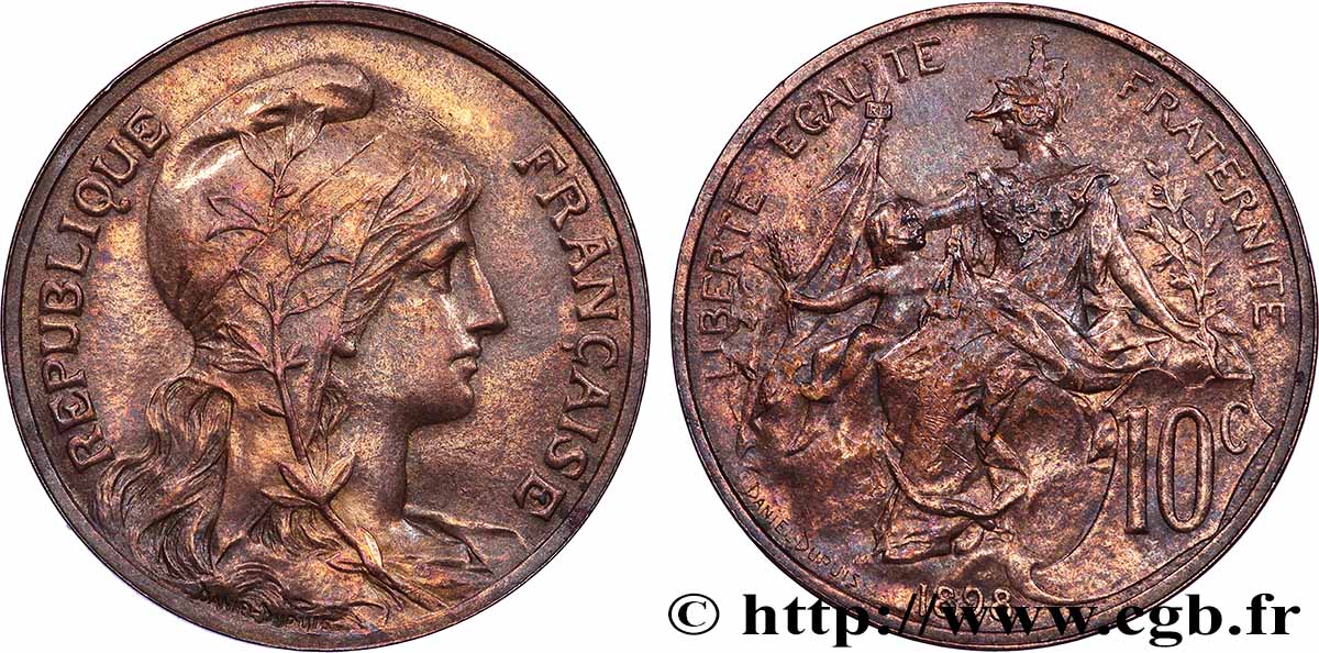 10 centimes Daniel-Dupuis 1898  F.136/5 XF 
