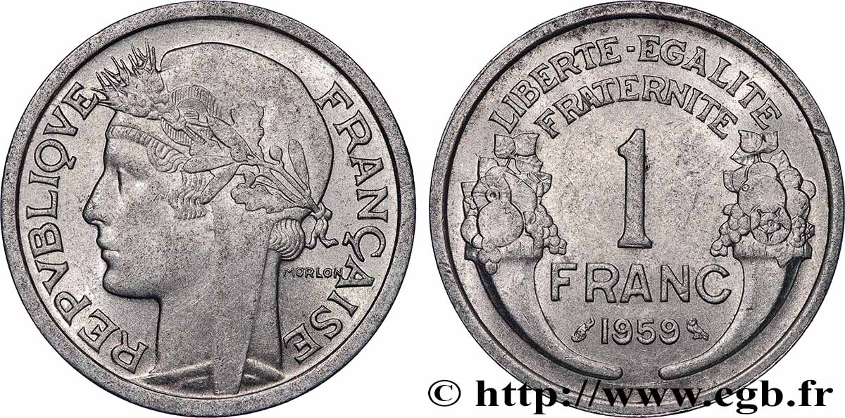 1 franc Morlon, légère 1959  F.221/23 SPL+ 