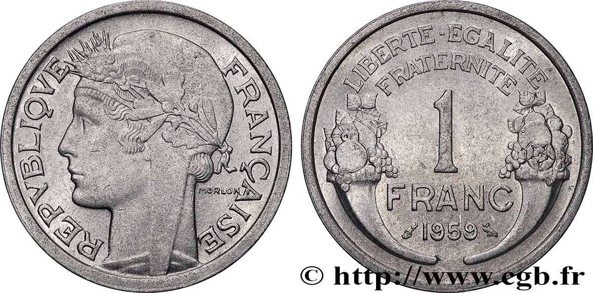 1 franc Morlon, légère 1959  F.221/23 MS 