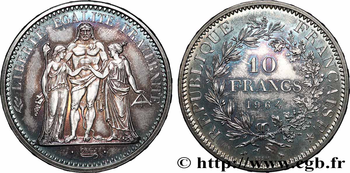 Essai de 10 francs Hercule 1964 Paris F.364/2 FDC 