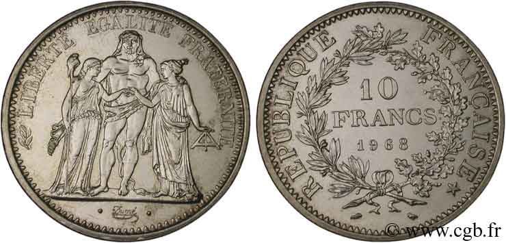 10 francs Hercule 1968  F.364/7 fST63 