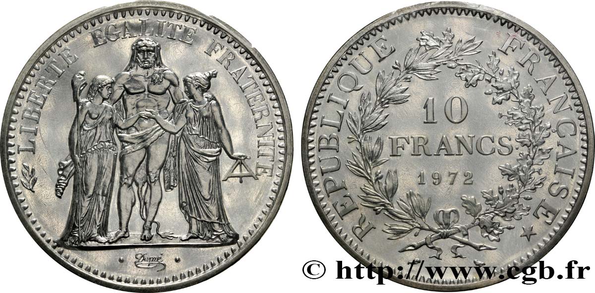 10 francs Hercule 1972  F.364/11 MS65 