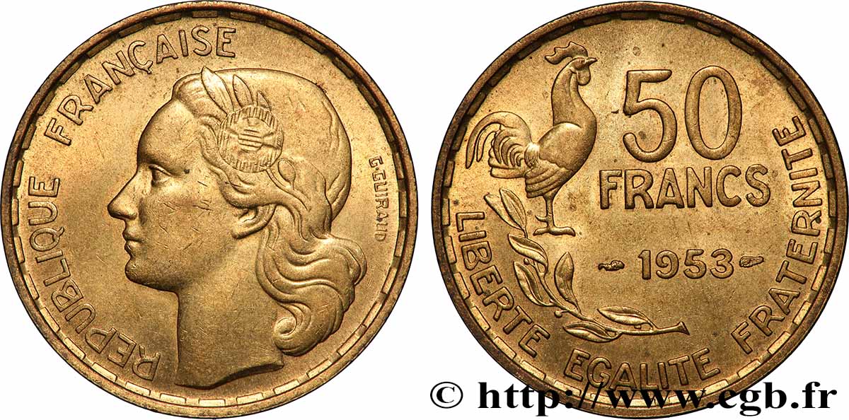 50 francs Guiraud 1953  F.425/10 AU 