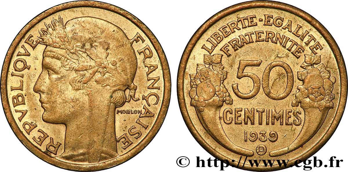 50 centimes Morlon 1939 Bruxelles F.192/16 BB 