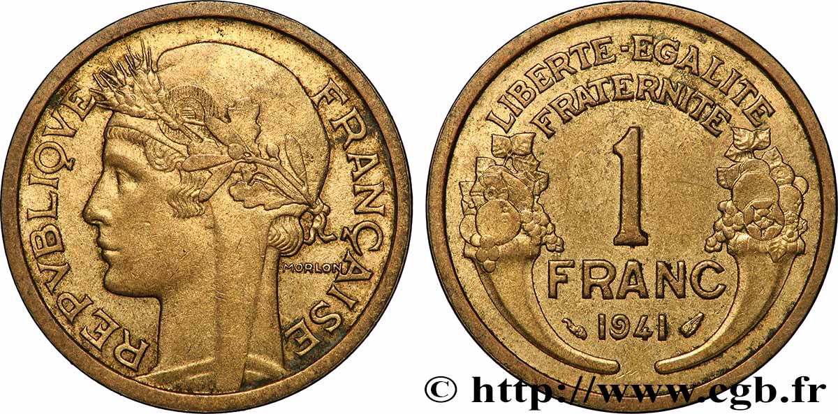 1 franc Morlon 1941 Paris F.219/12 MS 
