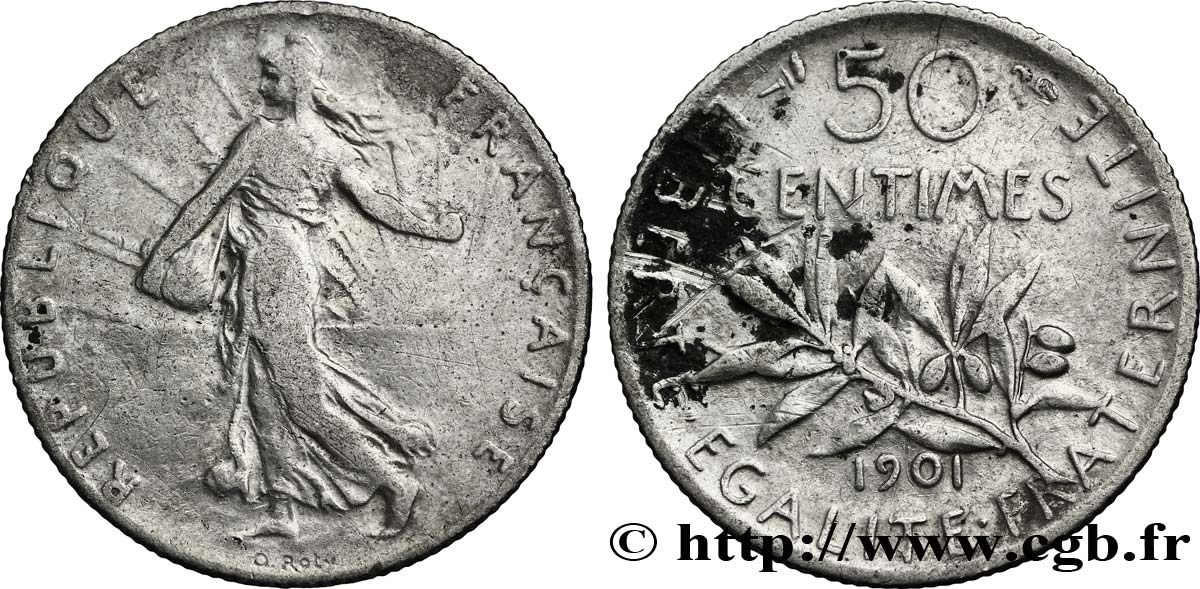 50 centimes Semeuse 1901  F.190/8 S30 