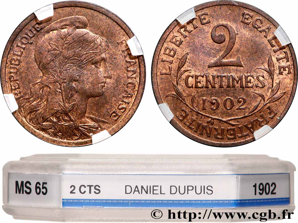 2 centimes Daniel-Dupuis 1902 Paris F.110/7 FDC65 GENI