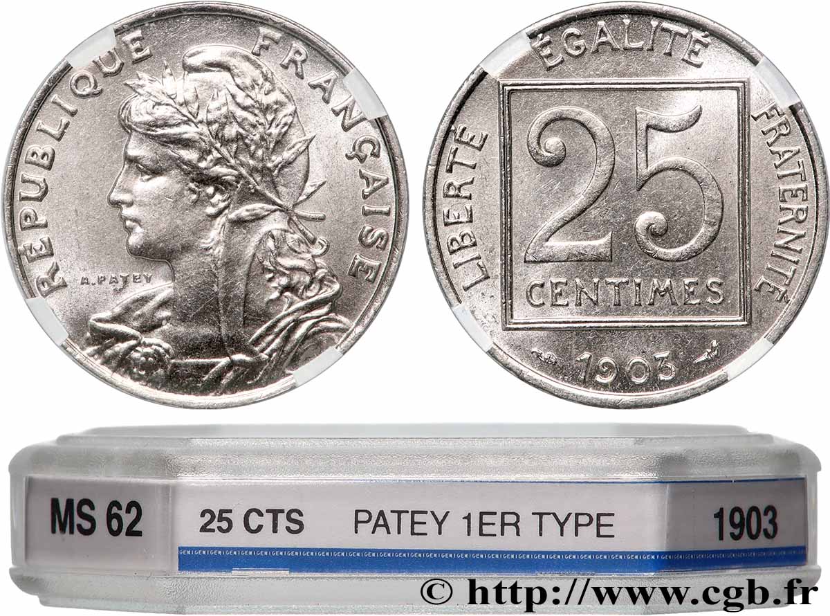 25 centimes Patey, 1er type 1903  F.168/3 SUP62 GENI