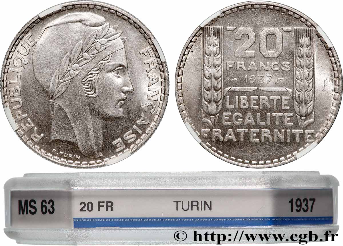 20 francs Turin 1937  F.400/8 SPL63 GENI