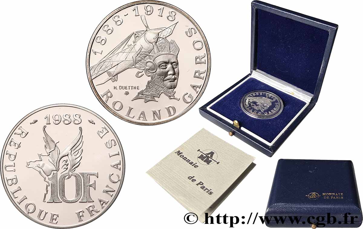 Belle Épreuve 10 francs - Roland Garros 1988  F.1302 2 FDC 