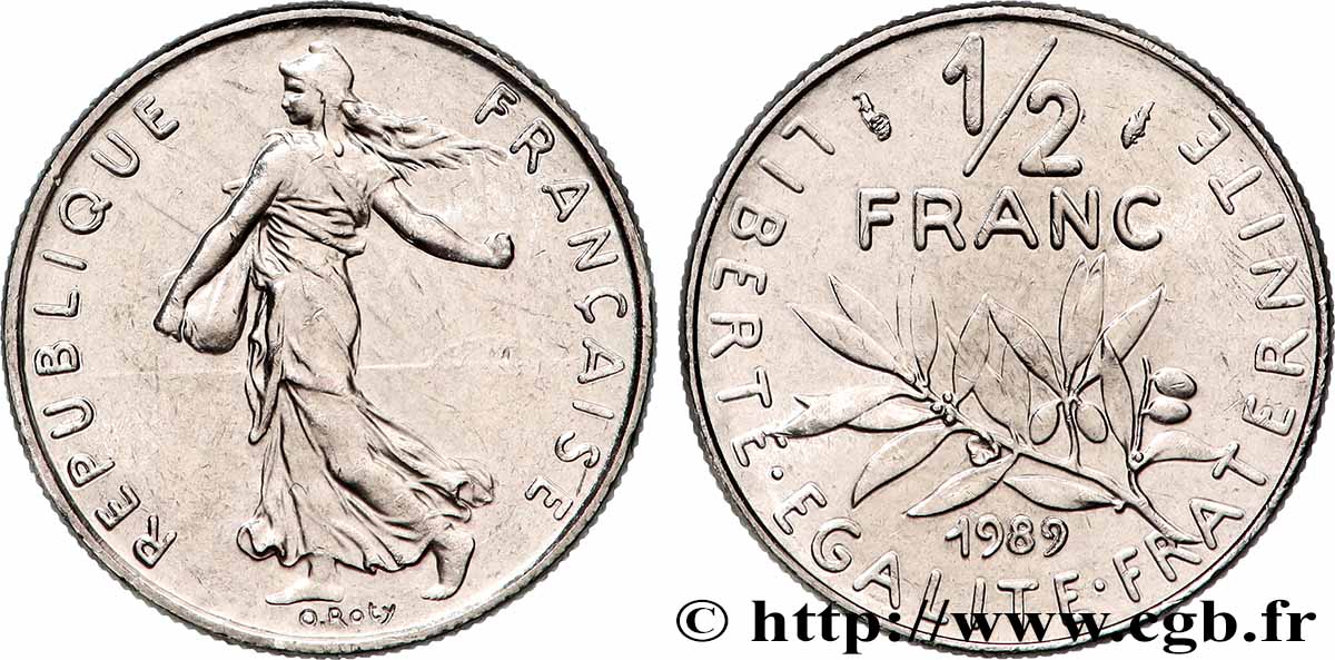 1/2 franc Semeuse 1989 Pessac F.198/28 ST 