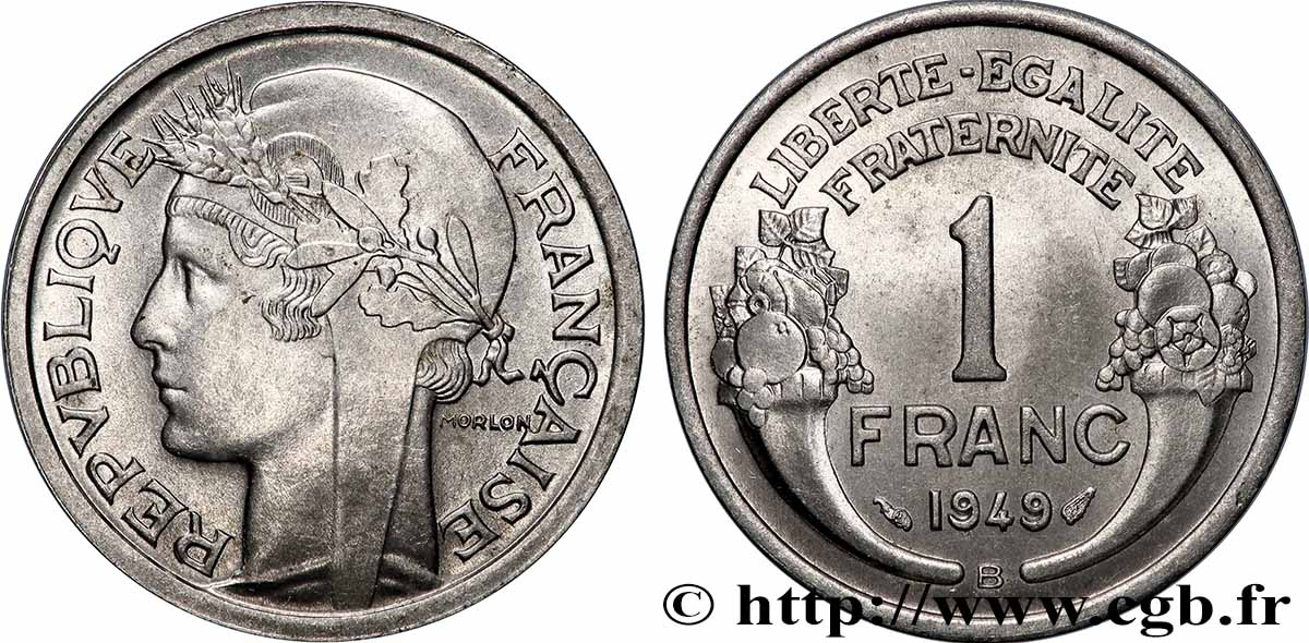 1 franc Morlon, légère 1949 Beaumont-Le-Roger F.221/16 fST64 