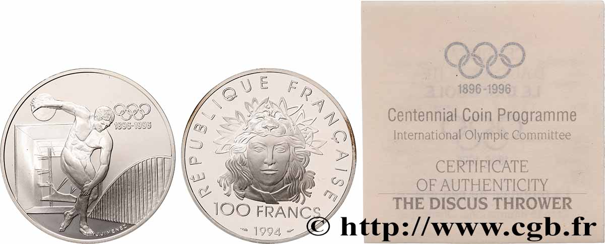 Belle Épreuve 100 francs - Le Discobole 1994 Paris F5.1641 1 MS 