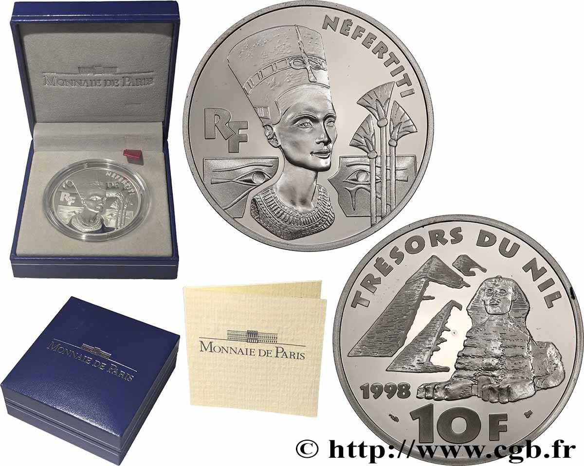 Belle Épreuve 10 Francs - Nefertiti 1998 Paris F.1316 1 MS 