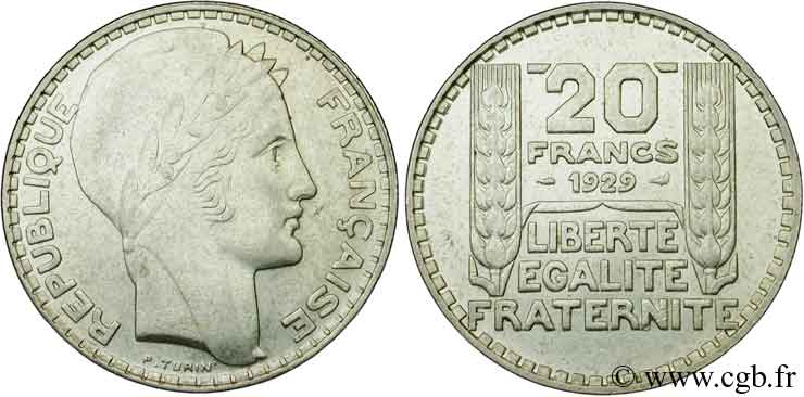 20 francs Turin 1929  F.400/2 TTB45 