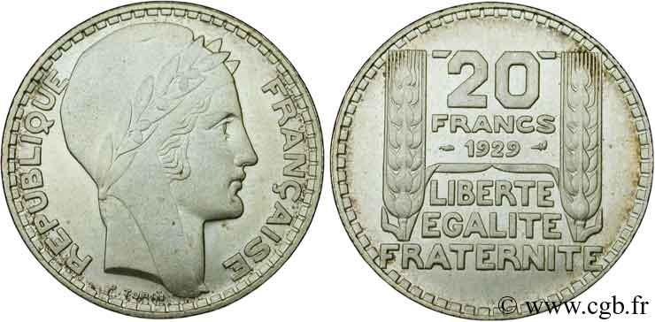 20 francs Turin 1929  F.400/2 SUP58 