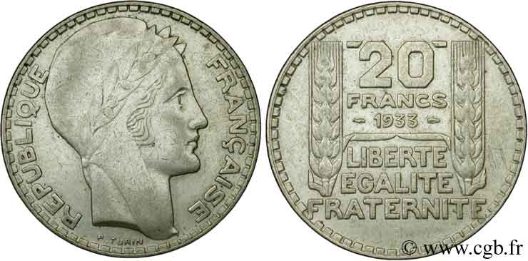 20 francs Turin 1933  F.400/5 BB40 