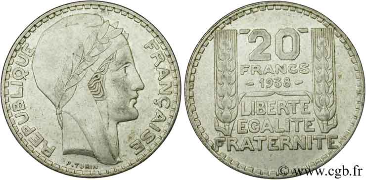 20 francs Turin 1938  F.400/9 TTB45 