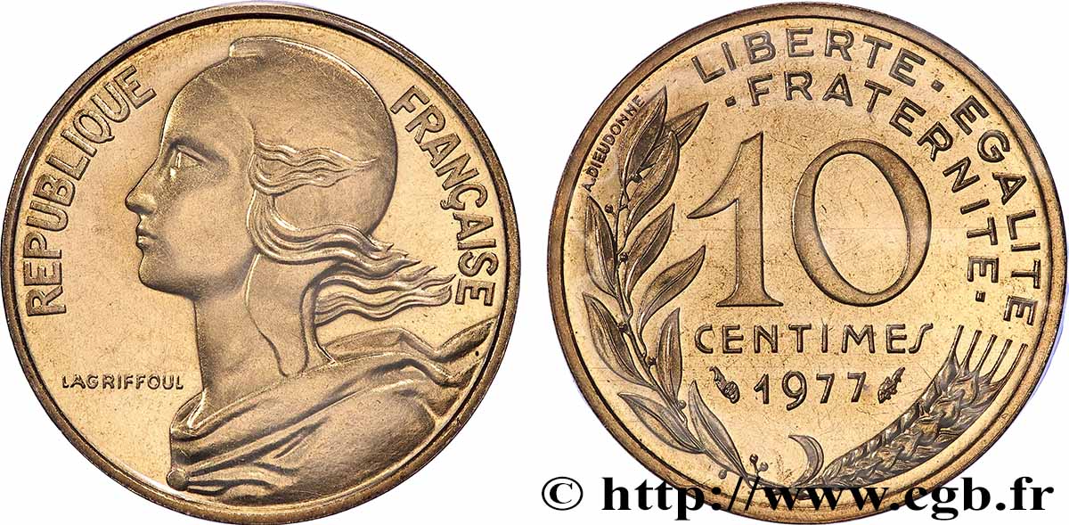 10 centimes Marianne 1977 Pessac F.144/17 FDC 