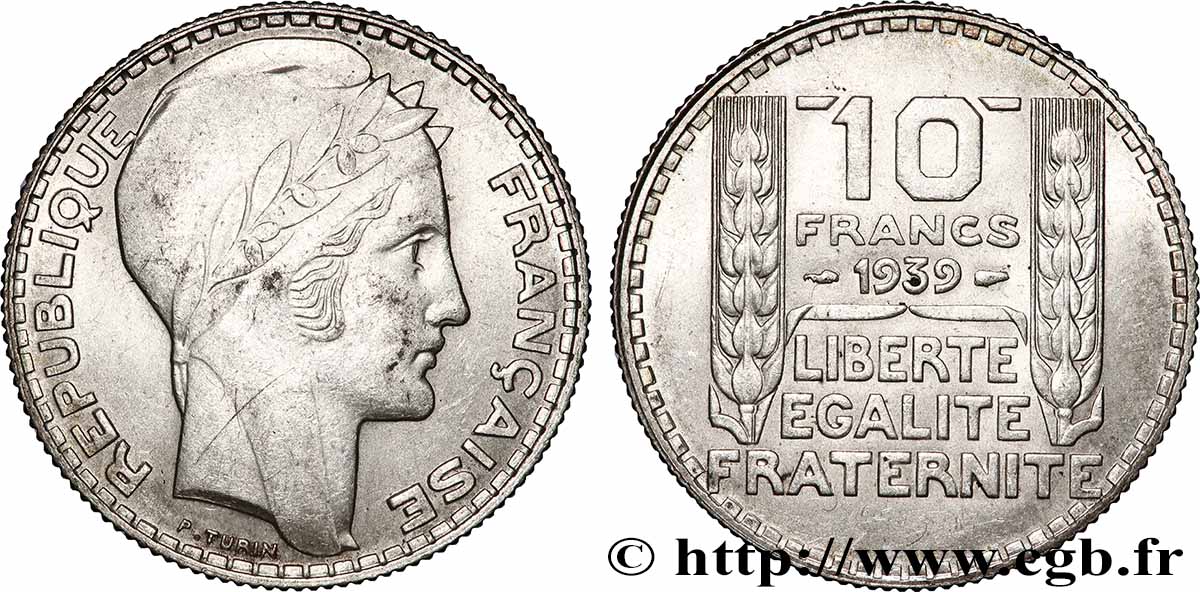 10 francs Turin 1939  F.360/10 SUP 