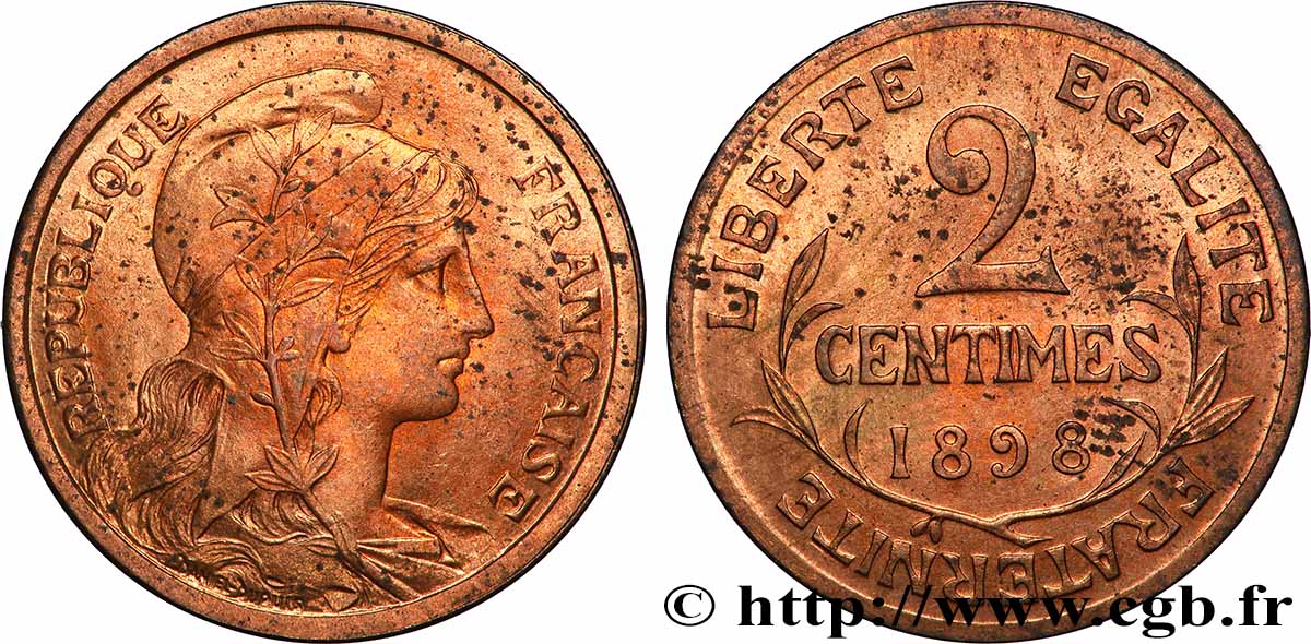 2 centimes Daniel-Dupuis 1898 Paris F.110/1 SUP 