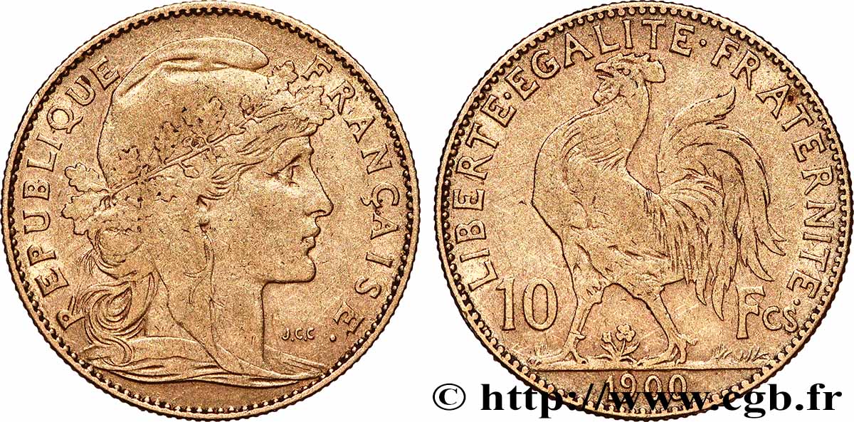 10 francs Coq 1900 Paris F.509/3 TB 