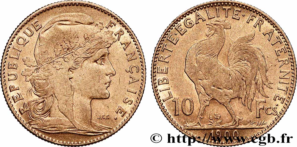 10 francs Coq 1900 Paris F.509/3 XF 
