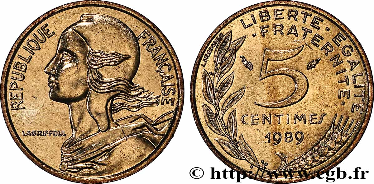 5 centimes Marianne 1989 Pessac F.125/25 FDC 