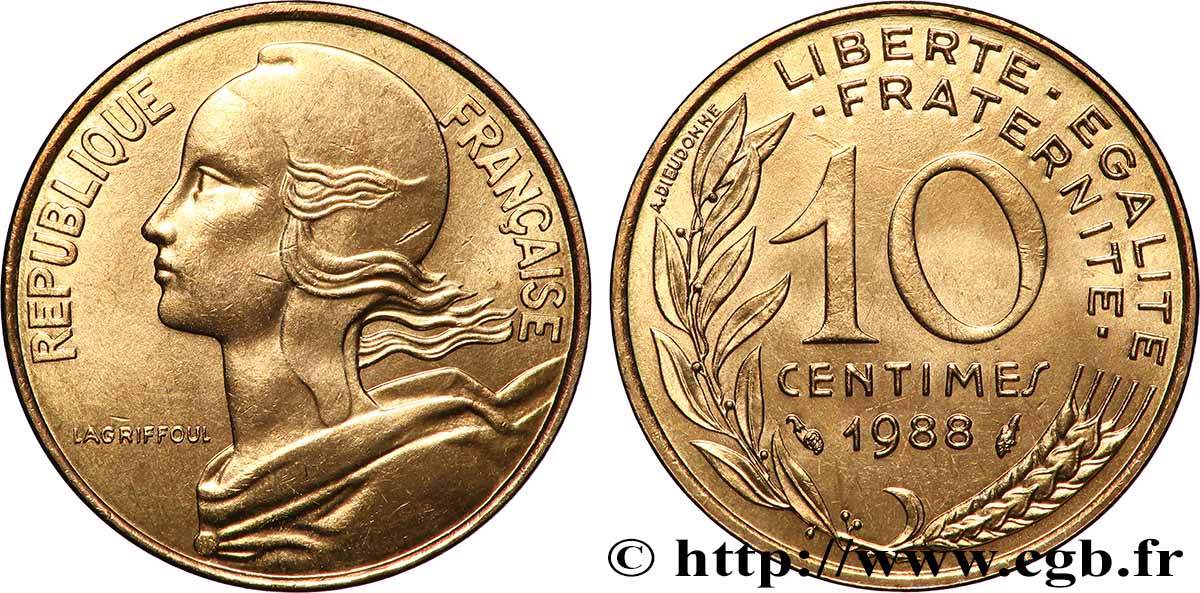 10 centimes Marianne 1988 Pessac F.144/28 MS 