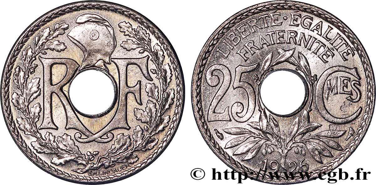 25 centimes Lindauer 1926  F.171/10 SPL 