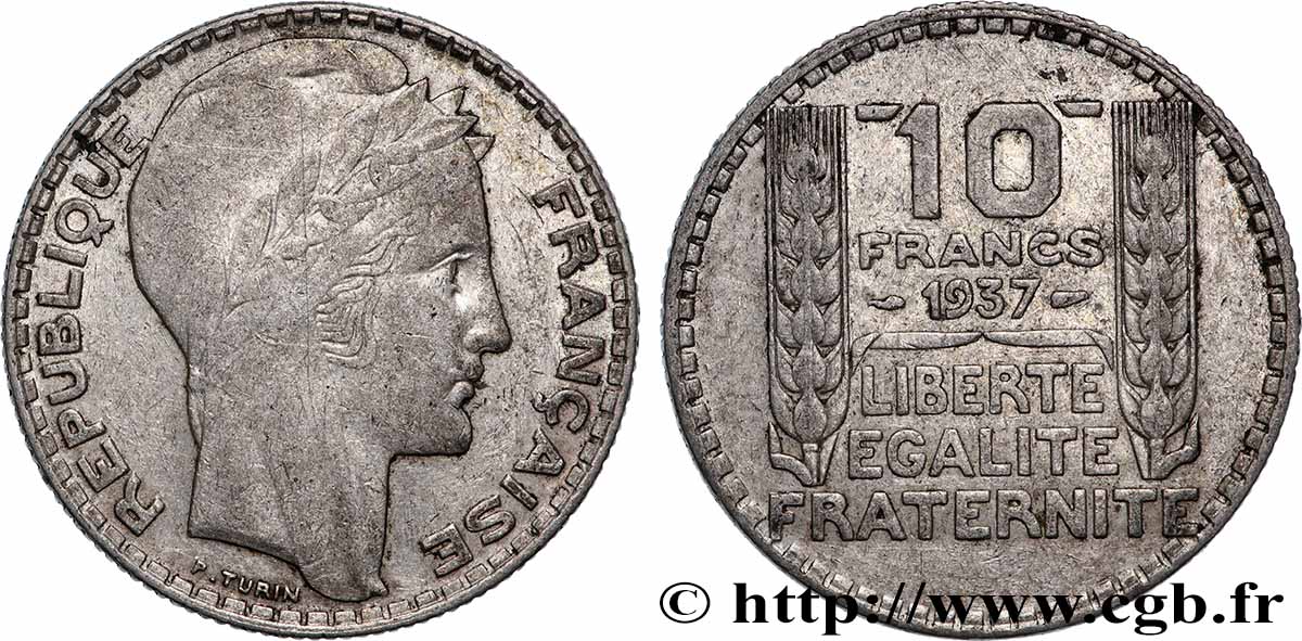 10 francs Turin 1937  F.360/8 S 
