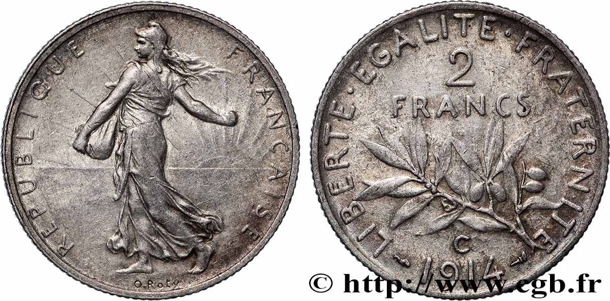 2 francs Semeuse 1914 Castelsarrasin F.266/16 fVZ 