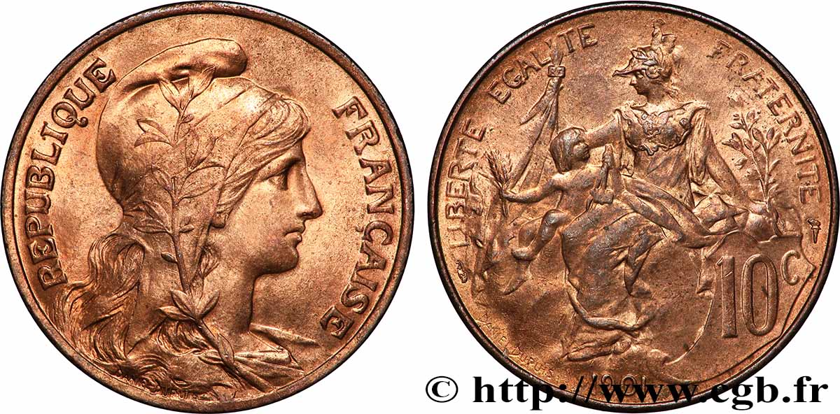 10 centimes Daniel-Dupuis 1901  F.136/10 SPL63 