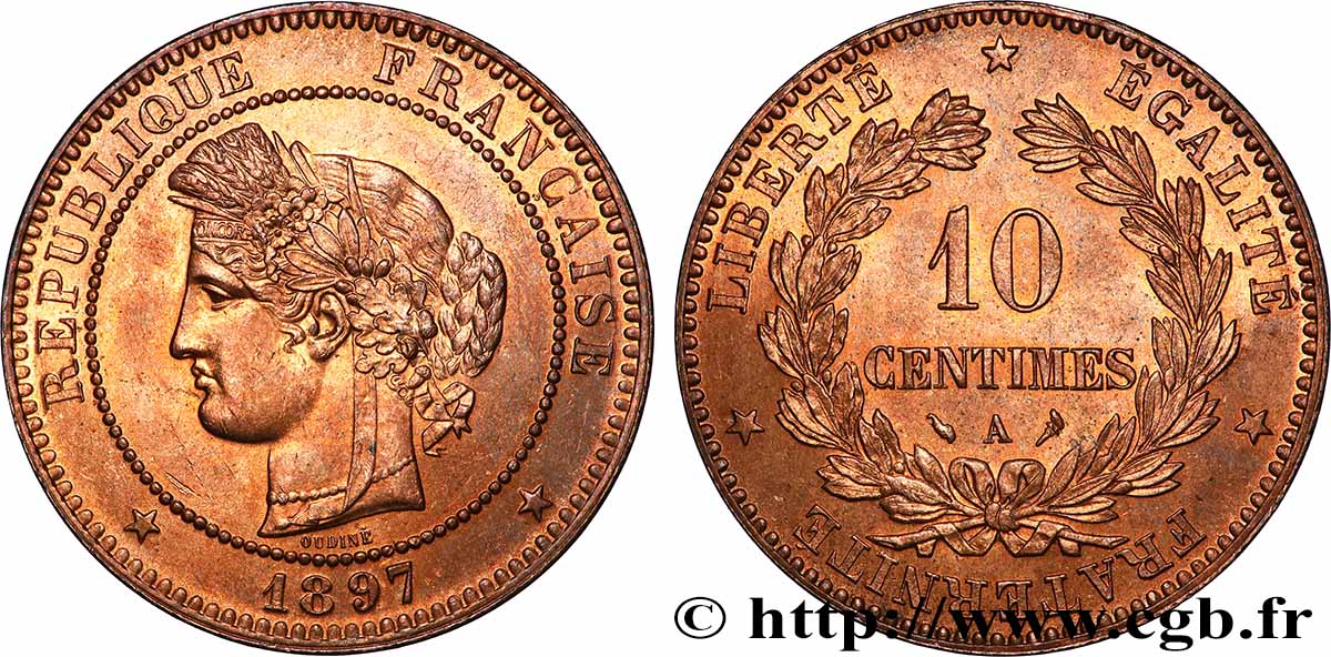 10 centimes Cérès 1897 Paris F.135/44 SPL64 