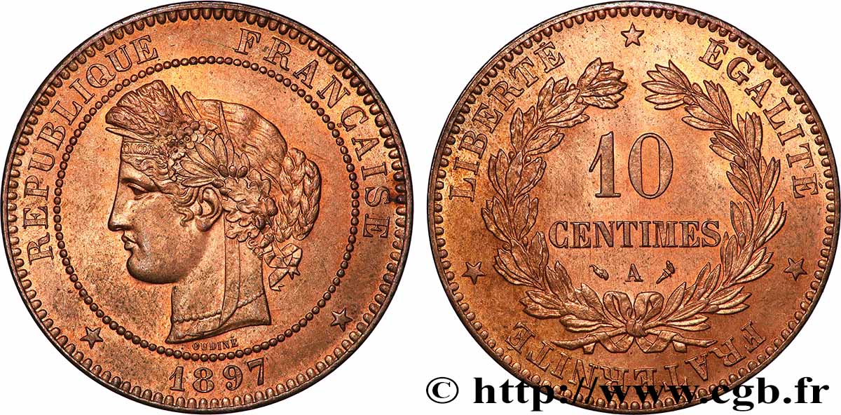 10 centimes Cérès 1897 Paris F.135/44 fST64 