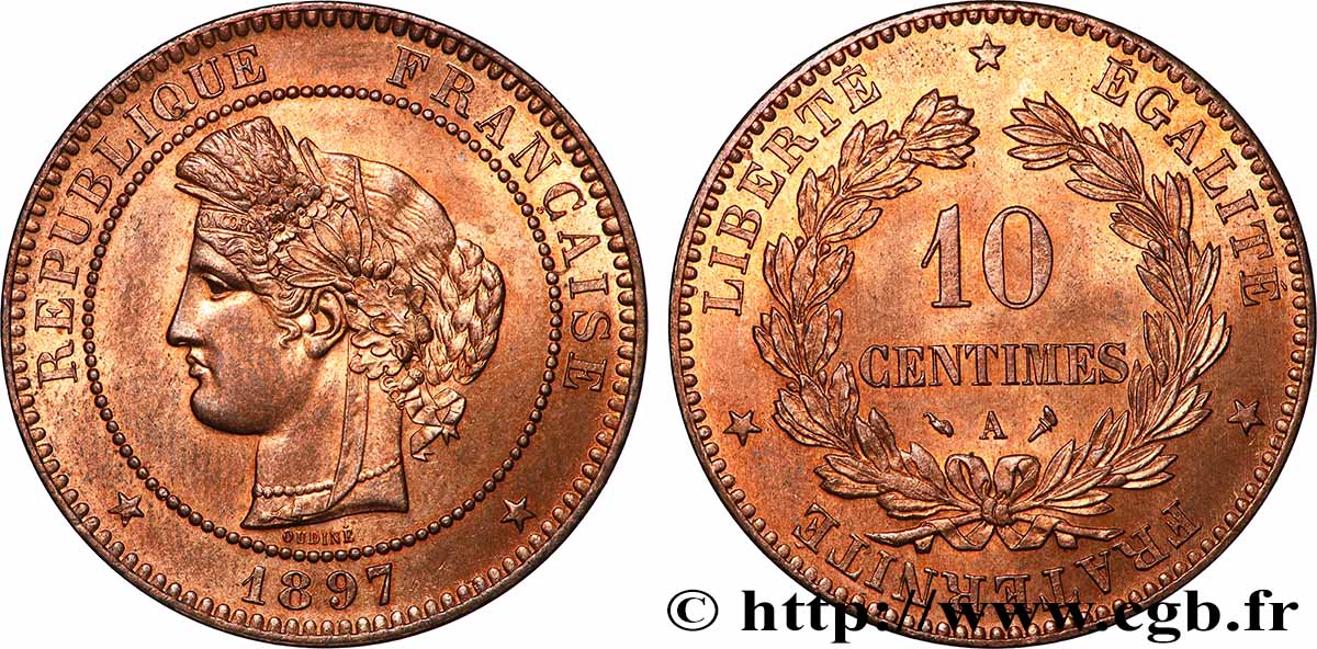 10 centimes Cérès 1897 Paris F.135/44 SPL64 