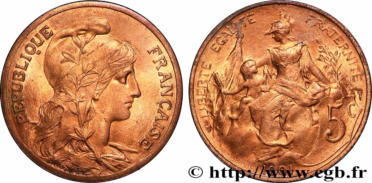 5 centimes Daniel-Dupuis 1901  F.119/11 SC63 