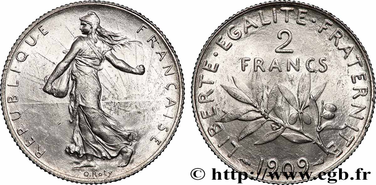 2 francs Semeuse 1909  F.266/11 AU 