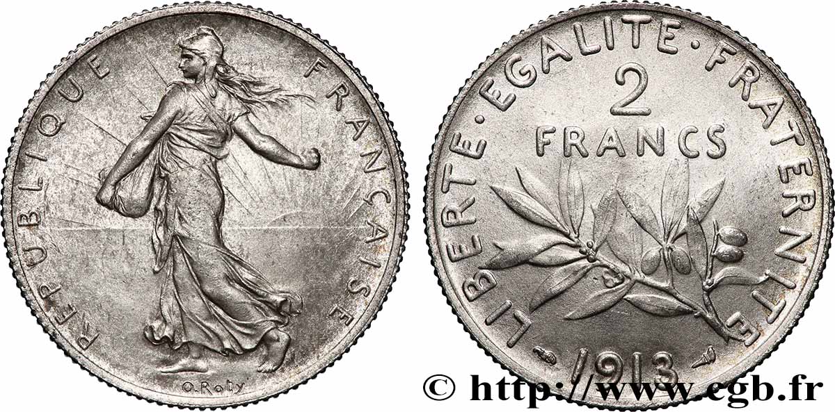 2 francs Semeuse 1913  F.266/14 SUP60 