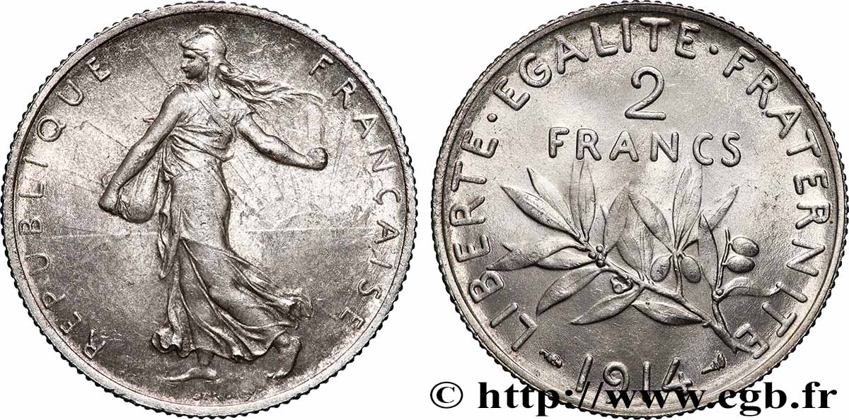 2 francs Semeuse 1914  F.266/15 SUP+ 