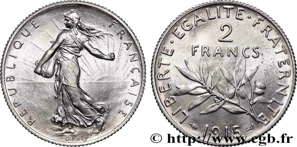 2 francs Semeuse 1915  F.266/17 FDC65 